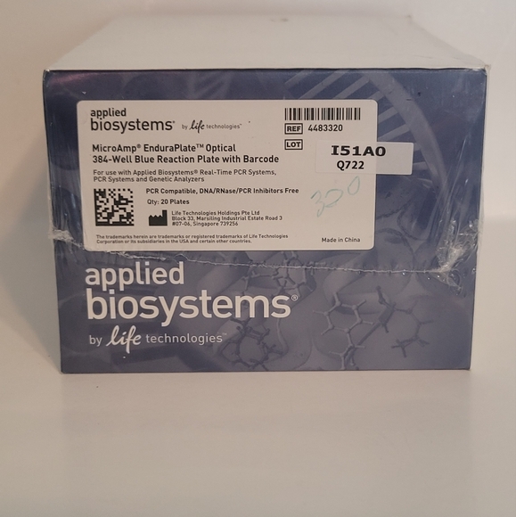 Applied Biosystems MicroAmp 384-Well Blue Reaction Plates w/Barcode x20 NIB - Picture 1 of 6